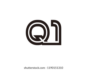 Q1 logo combination of letters and numbers