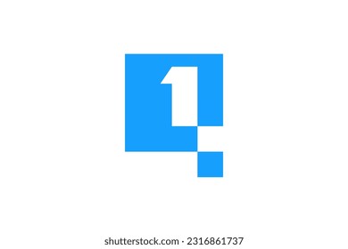 Q1 Pixel Logo Design Vector 