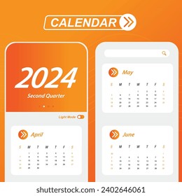 Q2 Second Quarter of 2024 Calendar
