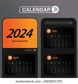 Q2 Second Quarter of 2024 Calendar
