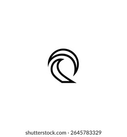 Q2 vector technology logo illusion