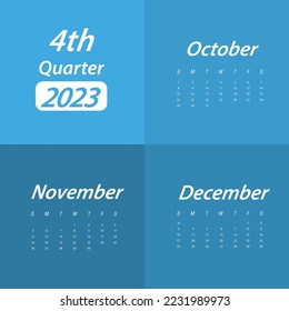 4. Quartal 2023 Kalender
