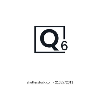 Q6, 6Q Initial letter logo