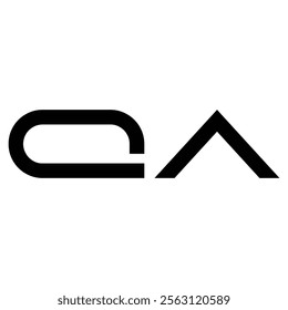 qa abstract alphabet font initial simple vector logo design