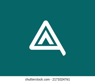QA AQ logo design vector template