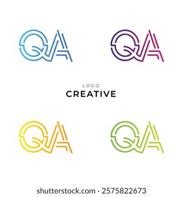 QA Creative Latter Logo Design. Monogram Design. By Custom Branding Logo. Creative Logo Design. Vector illustration. Modern Design. Logo Template.