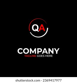 Plantilla de diseño de logotipo de letras modernas creativas de QA