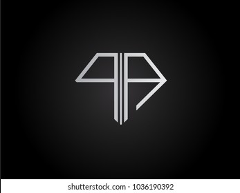 QA diamond shape silver color design