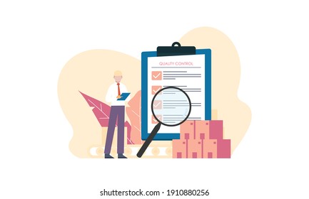 Qa engineers concept illustration. Quality control engineers illustration