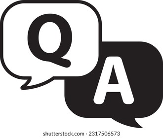 Ilustración del vector de icono plano de comunicación libre Qa.