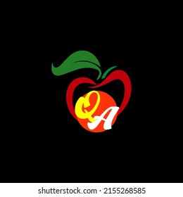 QA Fresh Fruit Logo Royalty Free Vectors, And Stock Illustration for company