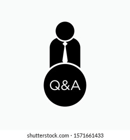 Q&A Icon. Conversation Illustration As A Simple Vector Sign & Trendy Symbol for Design, Websites, Presentation or Application.