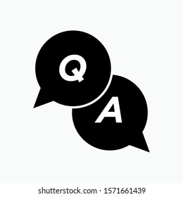 Q&A Icon. Conversation Illustration As A Simple Vector Sign & Trendy Symbol for Design, Websites, Presentation or Application.