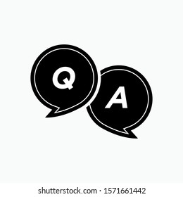 Q&A Icon. Conversation Illustration As A Simple Vector Sign & Trendy Symbol for Design, Websites, Presentation or Application.