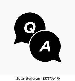 Q&A Icon. Conversation Illustration As A Simple Vector Sign & Trendy Symbol for Design, Websites, Presentation or Application.