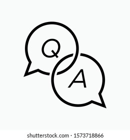 Q&A Icon. Conversation Illustration As A Simple Vector Sign & Trendy Symbol for Design, Websites, Presentation or Application.