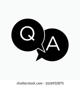 
Q&A Icon. Conversation Sign. Question and Answer Sign & Trendy Symbol - Vector.