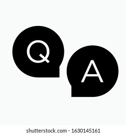 Q&A Icon. Conversation Sign. Question and Answer Sign & Trendy Symbol - Vector.