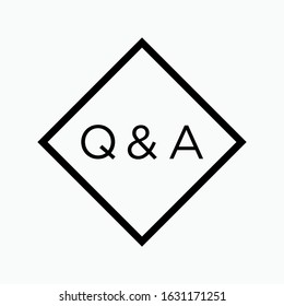 
Q&A Icon. Conversation Sign. Question and Answer Sign & Trendy Symbol - Vector.