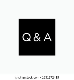Q&A Icon. Conversation Sign. Question and Answer Sign & Trendy Symbol - Vector.