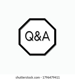 Q&A Icon. Helpdesk Symbol - Vector.