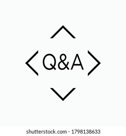 Q&A Icon. Helpdesk Symbol - Vector.