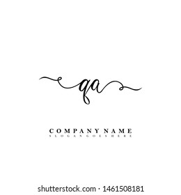 QA Initial beauty floral logo template