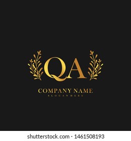 QA Initial beauty floral logo template