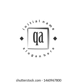 QA Initial beauty monogram logo vector