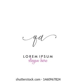 QA Initial beauty monogram logo vector