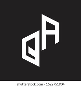 QA Initial Letters logo monogram with up to down style