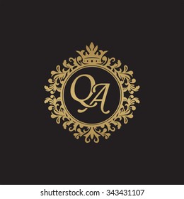 QA initial luxury ornament monogram logo