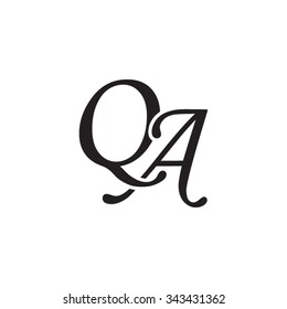 QA initial monogram logo