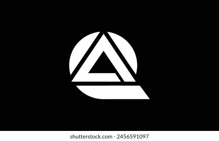 QA initials monogram letter text alphabet logo design