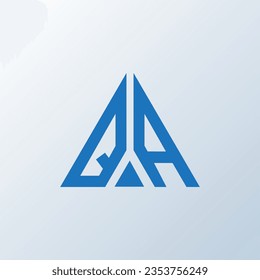 Diseño creativo del logo de la carta QA. Diseño único de QA.
