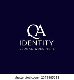 Logo de la carta QA diseño creativo con gráfico vectorial QA logotipo simple y moderno