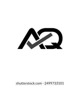 QA Letter  With Tick Mark Symbol Design Concept 