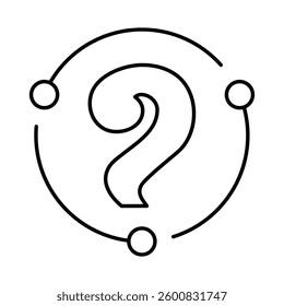 QA Line Icon. Digital Marketing Icon Editable Stroke Vector Illustration