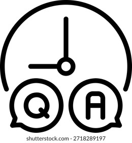 qa line icon illustration vector
