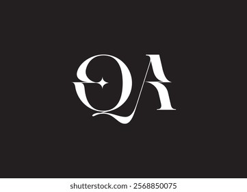 QA Logo Design Template Vector Graphic Branding Element.
