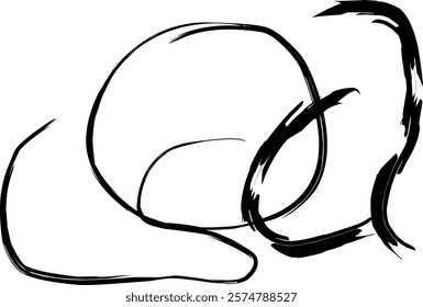 Qa logo graffiti spray paint, Qa letters handwritten in thick black watercolor acrylic ink. the letter Qa is written with a brush