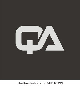 QA logo initial letter design template vector