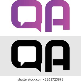 QA logo using for iconic brand company industry
