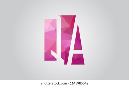 QA Logo. Vector Graphic Branding Letter Element.
