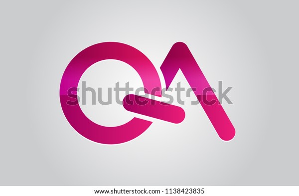 QA Logo. Vector Graphic Branding Letter Element.