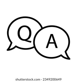 qa q a icon vector faq sign ask answer icon