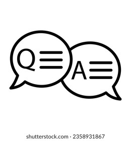 qa q a icon vector faq sign ask answer icon