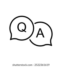 qa pergunta resposta ícone vetor design ilustração isolado fundo branco
