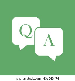 Q&A questions and answers icon vector