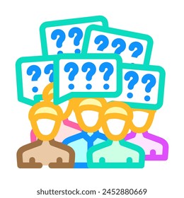 qa session color icon vector. qa session sign. isolated symbol illustration